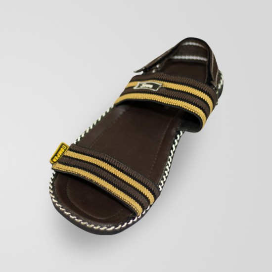 Brown Tri Stylish Strap Casual Sandal